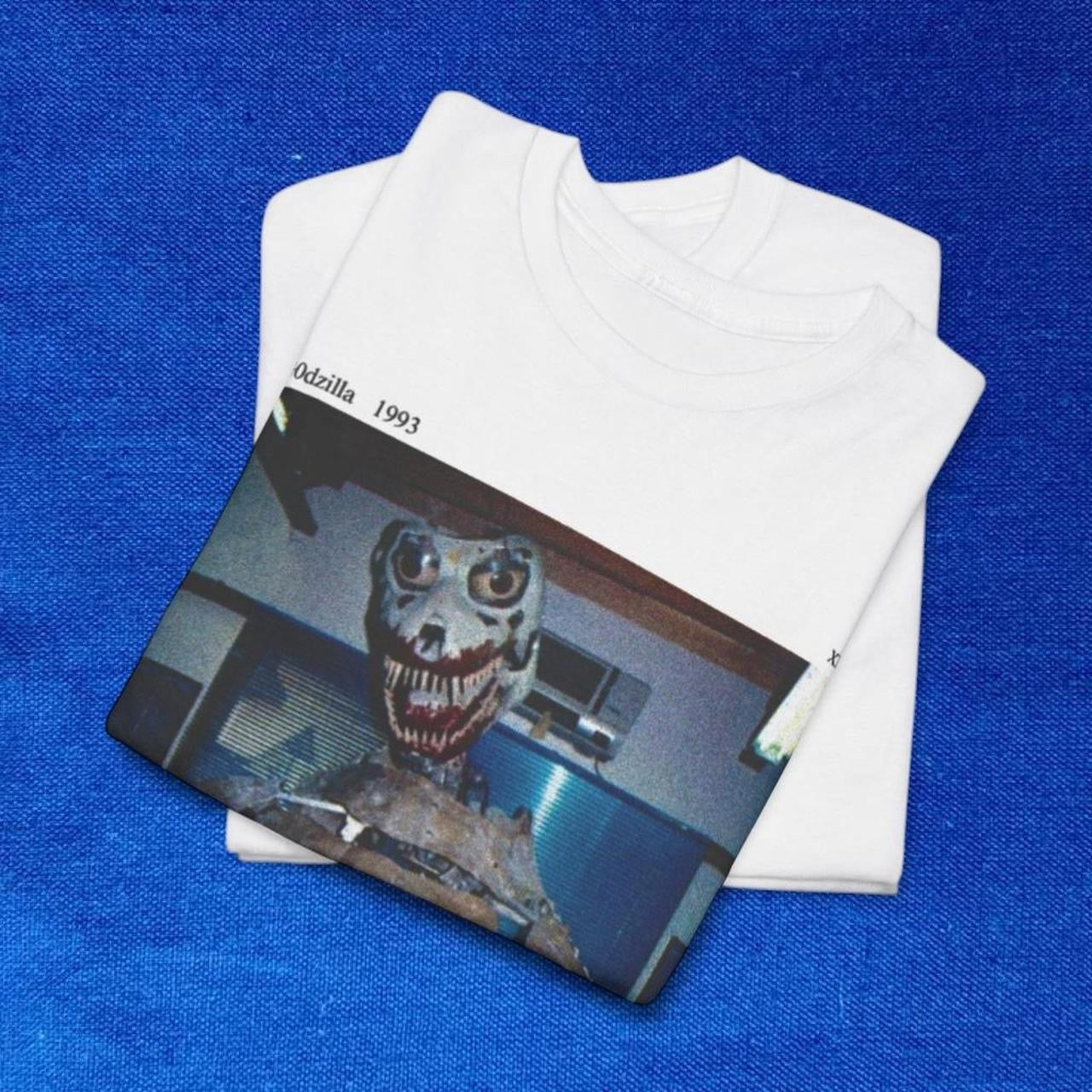 G0dzilla 1993 Vintage Horror Movie Graphic T-Shirt White Unisex