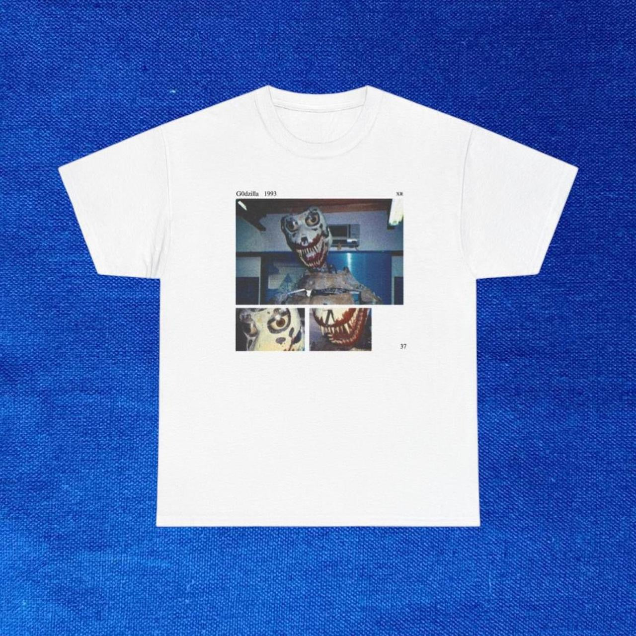 G0dzilla 1993 Vintage Horror Movie Graphic T-Shirt White Unisex